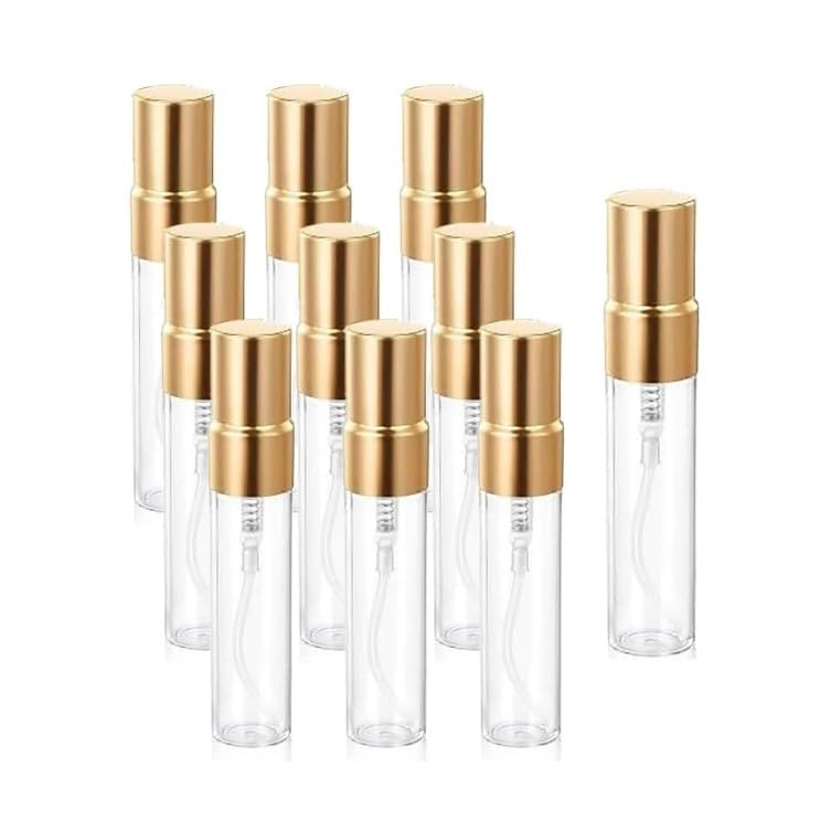 ZLmoue 10 Pcs 5ml Clear Glass Perfume Atomizer Travel Spray Bottles