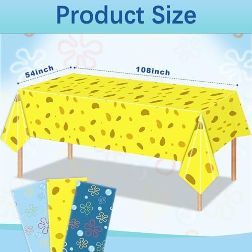 Ocean-Themed Tablecloth Set - 3PCS Vibrant Undersea Party Covers