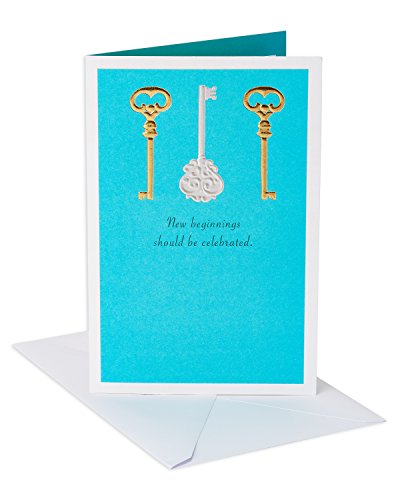 American Greetings New Home Card - Foil Key Housewarming Card