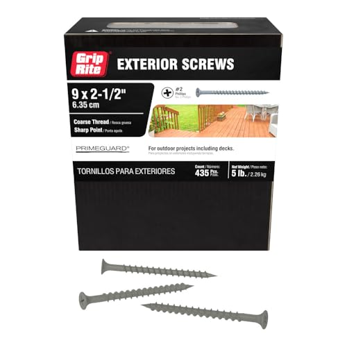 Grip-Rite Polymer Coated #8 x 2-1/2" Coarse Thread Deck Screw - 5lb Box