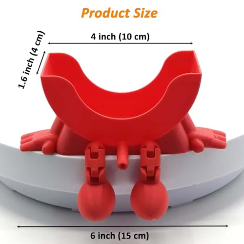 3D Printed Funny Sink Sponge Holder - Self-Draining Kitchen Organizer (Black+Red)