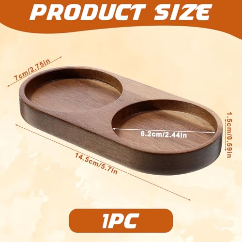 Wood Acacia Salt and Pepper Grinder Tray - Organizer for Mills & Shakers
