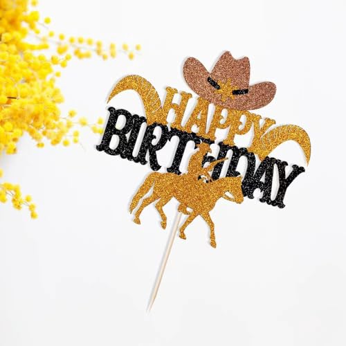 Cowboy Cake Topper - Western Theme Birthday Decoration