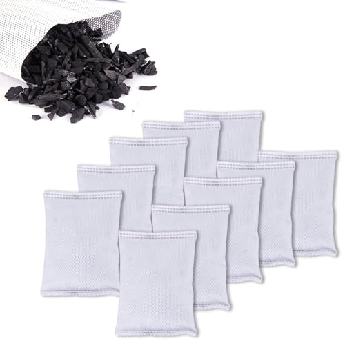Activated Charcoal Odor Eliminator - 10 Pack for Trash Cans, Cars & Shoes