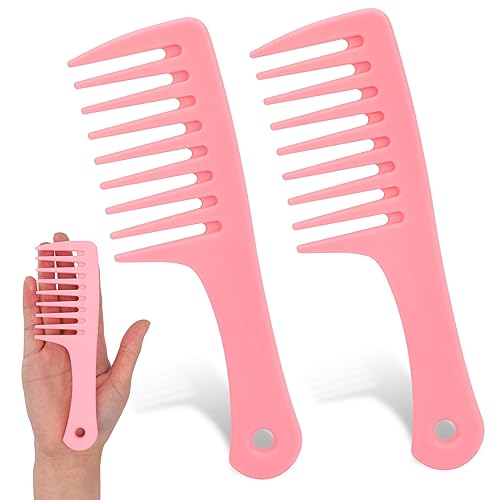 Mozeat Lens Mini Wide Tooth Hair Comb - 2 Pcs Travel Detangling Combs
