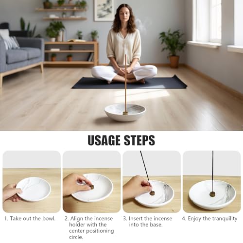 Minimalist Resin Incense Holder with Ash Catcher - 6.2"