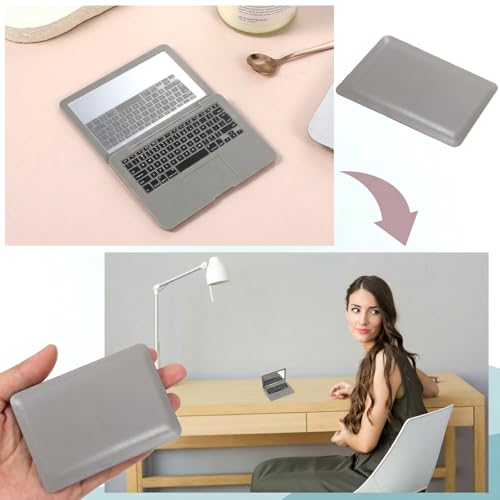 Mini Laptop Pocket Mirror - Foldable Compact Travel Makeup Mirror
