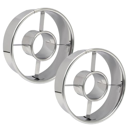 Luomorgo 2-Pack Stainless Steel Donut Cutter - 3.15 Inch Baking Tool