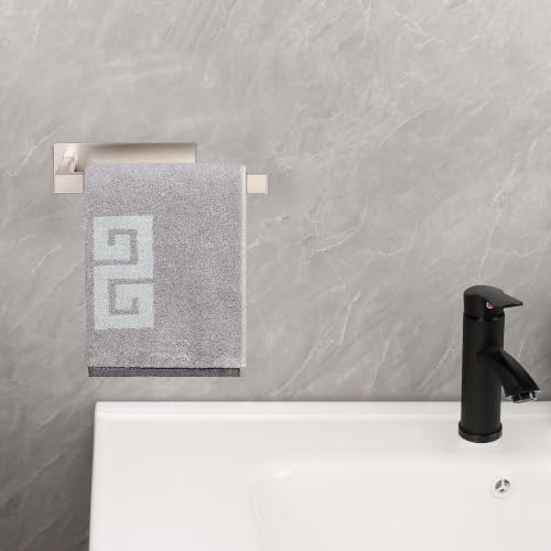 NearMoon 9-Inch Self-Adhesive Towel Holder - Brushed Nickel Stainless Steel