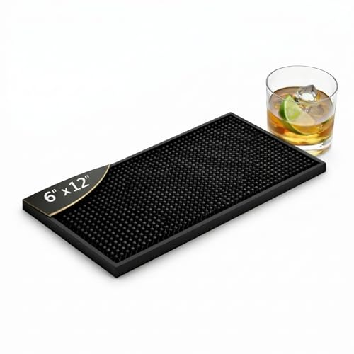 Non-Slip Bar Mat 6x12 Inch - Odorless PVC Spill Mat for Home