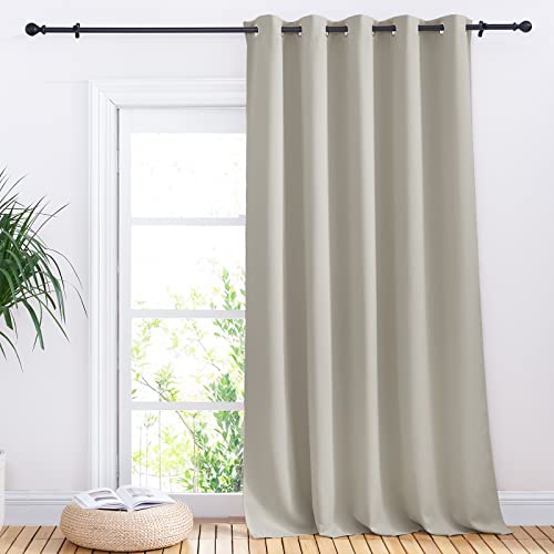 NICETOWN Natural Blackout Curtain Panel, 70" x 95" - Thermal Insulated Drape