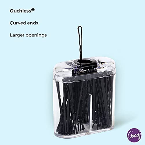 Goody SlideProof Black Bobby Pins with Magnetic Storage Box - 75 Count