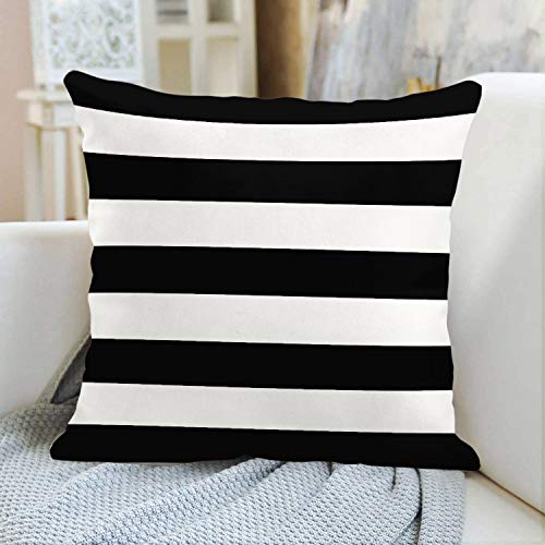 Emvency Black and White Velvet Throw Pillow Cover 20x20 Inch