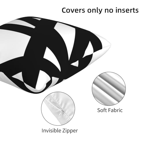Nezweld Black and White Striped Throw Pillow Covers, 18x18 Inch Set of 2