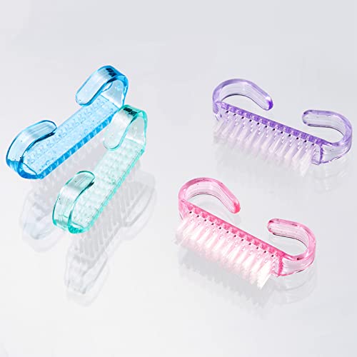 Eboot 4-Piece Plastic Handle Nail Brush and Hand Scrub Cleaner