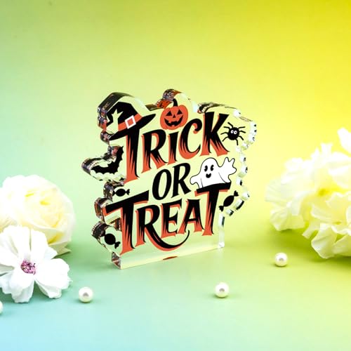 VIESUJI Halloween Ghost Table Sign Indoor Kitchen Decor
