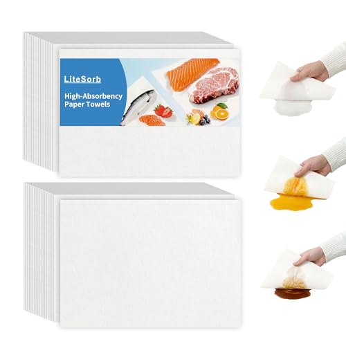 LiteSorb Medium Pack of 100 Absorbent Kitchen Paper Towels
