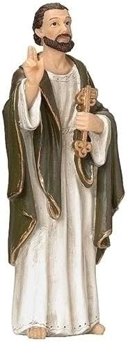 Roman Giftware Inc. St. Peter Figure - 4" Inspirational Religious Decor | Durable Design