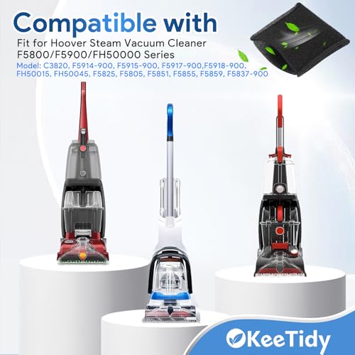 KeeTidy Foam Filter Replacement for Hoover Steam Cleaner - 4 Pack