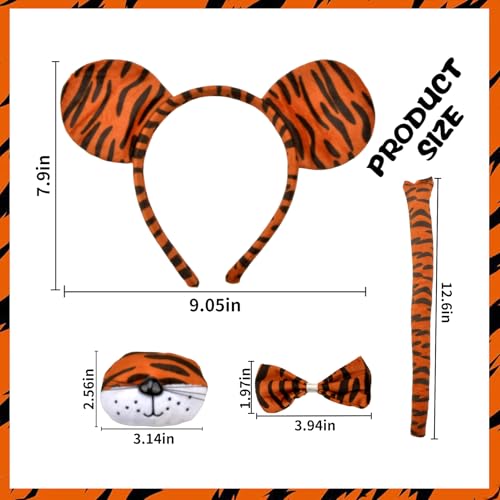 Adults Halloween Animal Costume Set – Tiger, Dalmatian, Giraffe & Pig
