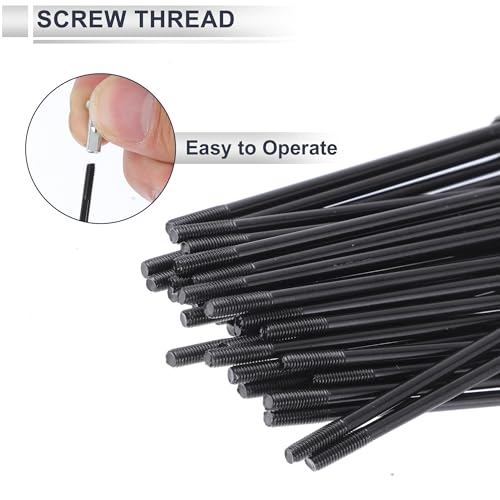 1 Set Universal Bicycle Spokes 13G 215mm Length Bike Wheel Spokes Nipple Black 45 Steel