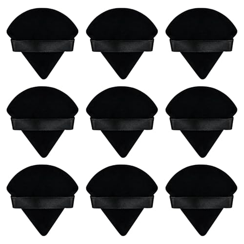 Flytianmy 9-Piece Triangle Makeup Powder Puffs for Face and Body