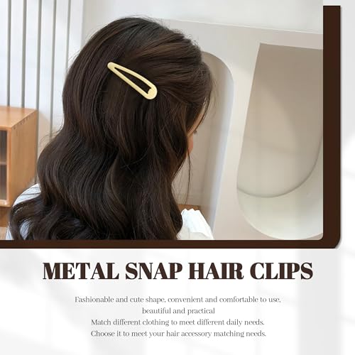 Cptots Metal Snap Hair Clips 12 PCS No Slip Hair Barrettes for Women