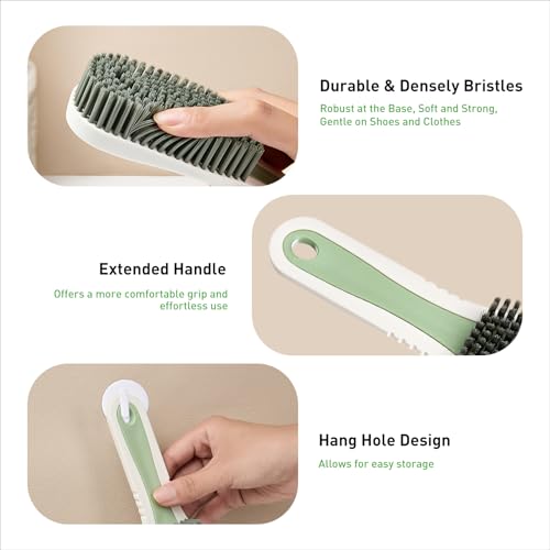 2PCS Detachable Shoe Cleaning Brush Set with Comfort Grip