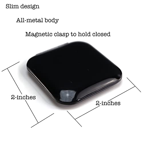 Iconikal 2-Pack Metal Compact Vanity Travel Makeup Mirror 1X/3X