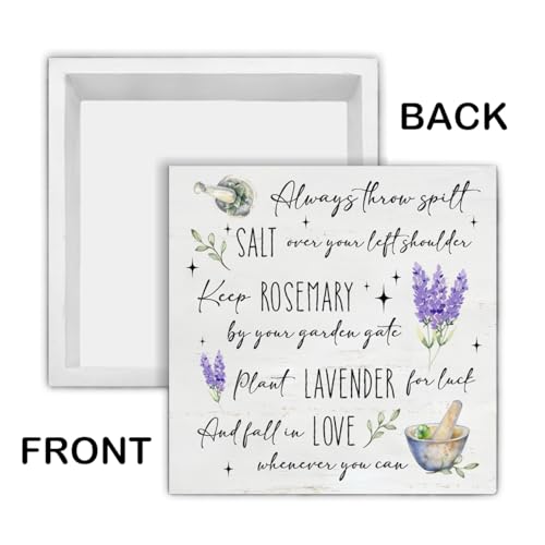 Practical Magic Halloween Wood Sign - Always Throw Salt (Sign 10)