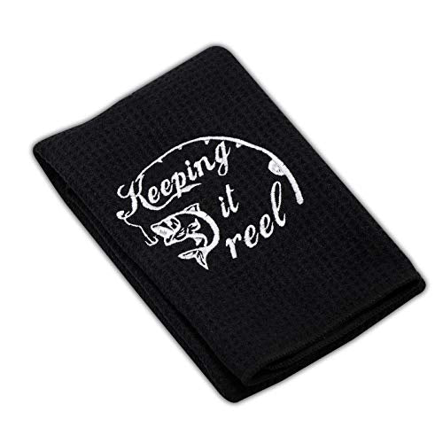 Embroidered Fishing Towel with Clip - Keep it Real Gift for Fishing Lovers