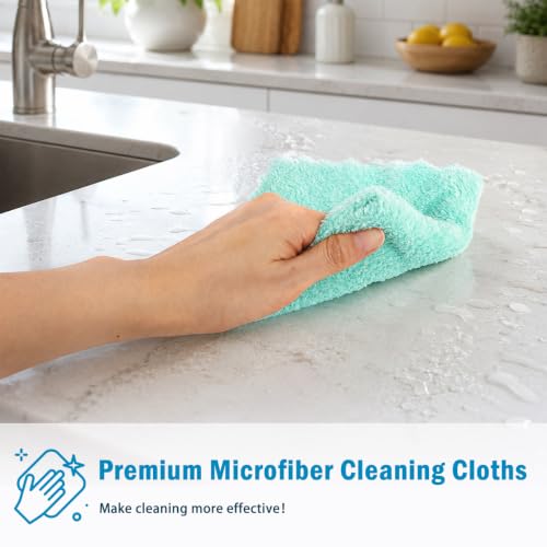 AIDEA Microfiber Cleaning Cloths, 20 Pack Coral Fleece Dish Towels 11"x11"