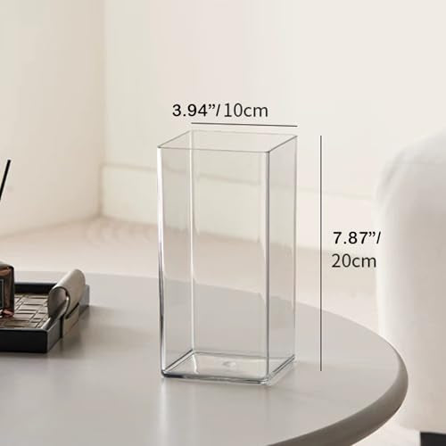 Clear Acrylic Cylinder Vase - Durable Decorative Centerpiece 3.94"x7.87"