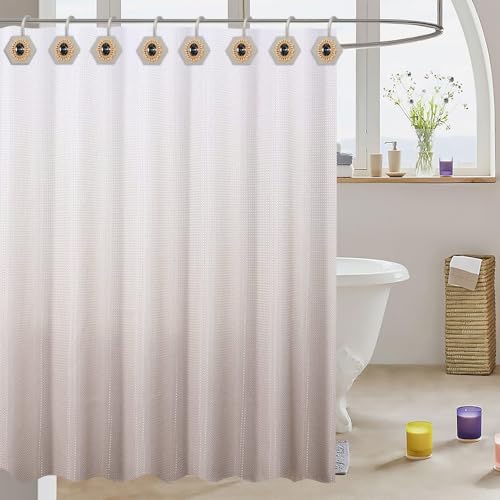Luxury Diamond Shower Curtain Hooks - 12PCS Metal Rings (Black Silvery)