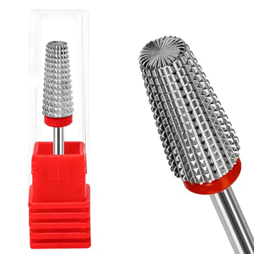 CYUXING 3/32" 5-in-1 Carbide Nail Drill Bit for Gel Polishing and Manicure