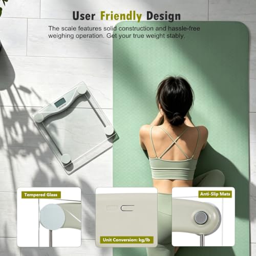 NUTRI FIT Grayish Green Digital Bathroom Scale - High Precision Weighing