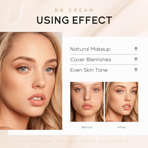 MIESCHER 3-in-1 Hydrating BB Cream, Full-Coverage Foundation & Concealer - Chocolate 420