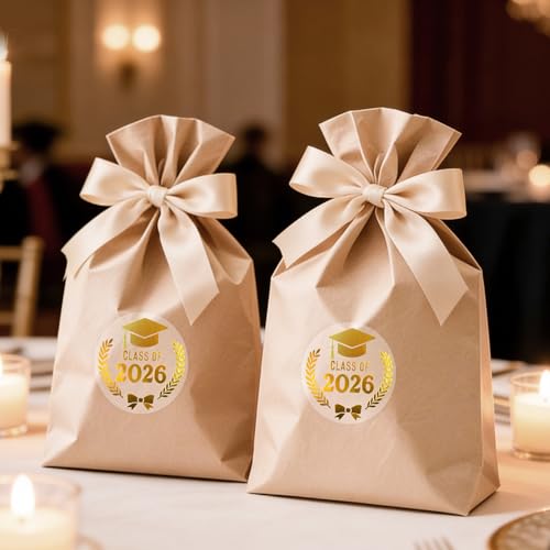 Class of 2026 Graduation Stickers - 120pcs Gold Foil Seals