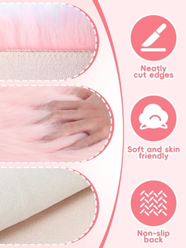 Cosweet Pink Locker Decor Rug Set - 2 Pcs, 10" x 10"