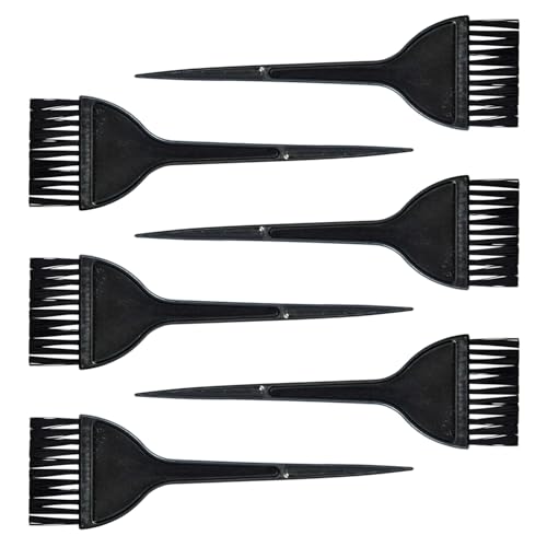 Hair Dye Brushes 6-Pack - Reusable Applicator Brushes for Salon and Home DIY