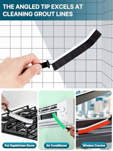 6-Pack Hard Bristle Crevice Cleaning Brushes for Narrow Spaces