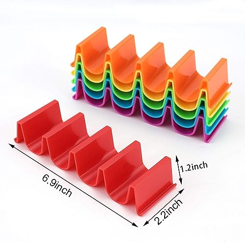 BPA-Free 6-Color Taco Holder Stand - Stackable 6-Slot Design