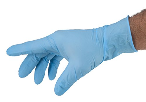 Safeguard Nitrile Disposable Gloves, Powder Free, X-Large, Blue, 100 Count