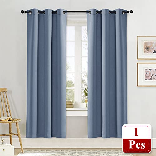 NICETOWN Stone Blue Blackout Curtain Panel - Thermal Insulated, 42x72