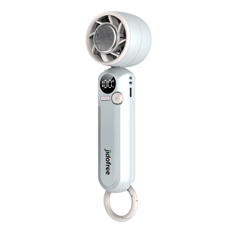 Jidofree Arctic Blue USB Rechargeable Mini Fan with Ice Cooler