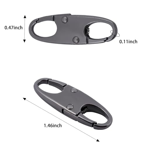 4PCS Zipper Clips Anti Theft - Double Opening Small S Carabiner Clip, Zipper Locks Anti Theft, Holding The Zipper Closed for Backpacks/Keychain/Luggage, Zipper Pull Replacement