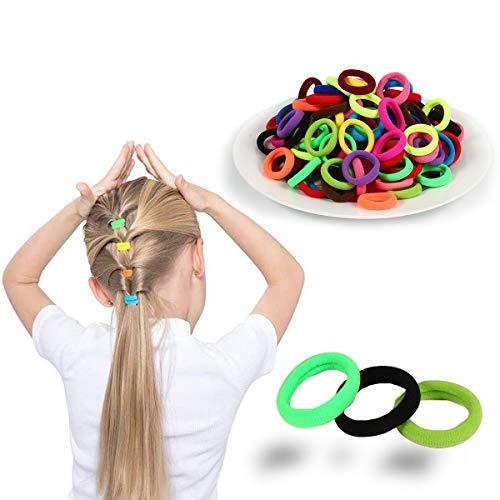 QRTVI Baby Hair Ties Soft Seamless Cotton Ponytail Holders 120 Pcs
