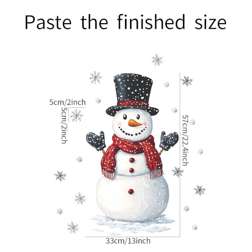 Christmas Refrigerator Decal Stickers Snowflake Snowman Door Clings Holiday Decor