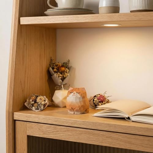 Hand-Carved Orange Tabby Cat Figurine | Charming Home Decor