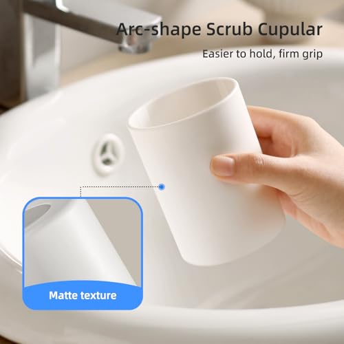 GONGQIN Reusable Toothbrush Cup 13.75oz with Non-Slip Pad - 2Pcs